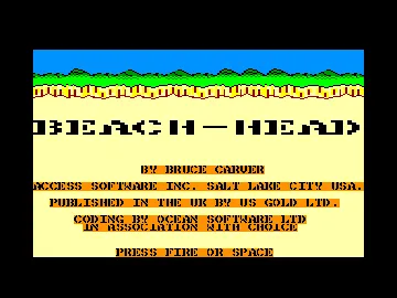 Beach-Head (UK) (1985) (Trainer) screen shot title